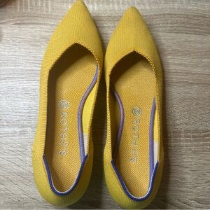 Rothys The Point Marigold Yellow Pointed Toe Flats Women's Size 11